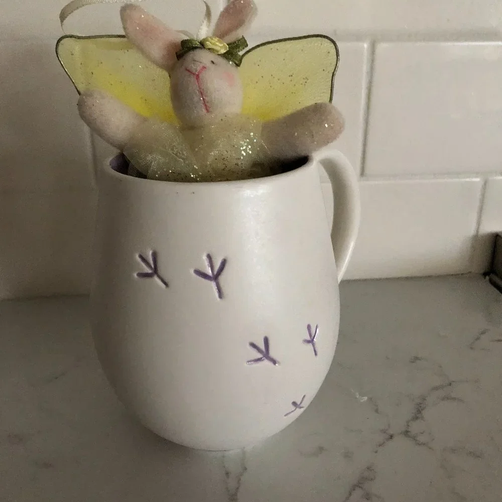 Hallmark Easter Mug and Russ Judy Lynn Collection Bunny Ornament